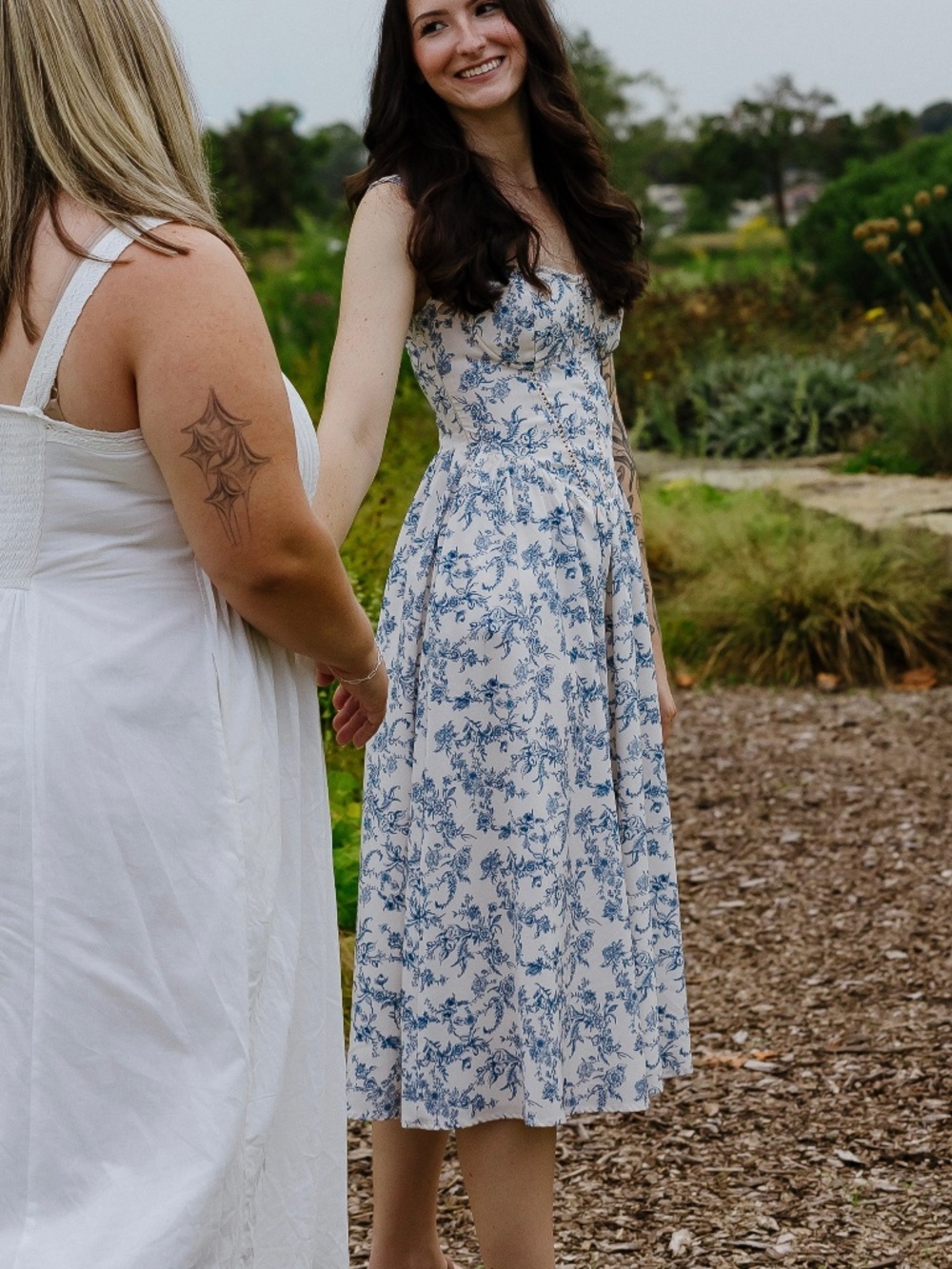 Floral Corset Midi Wedding Guest Dresses